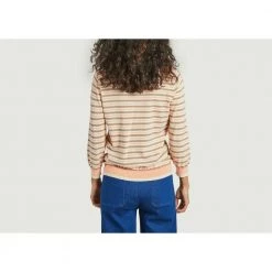 Bellerose Gops Striped Sweater Beige -Dame-strikkegensere Salg unnamed file 483