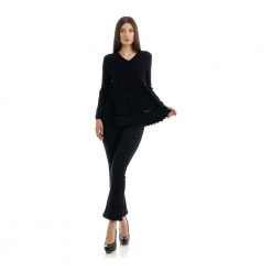 Manila Grace V-neck Knitwear Black -Dame-strikkegensere Salg unnamed file 4832