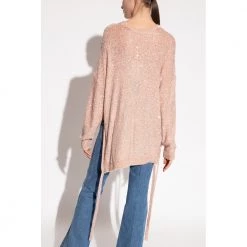 Stella McCartney Sequin Sweater Pink -Dame-strikkegensere Salg unnamed file 486