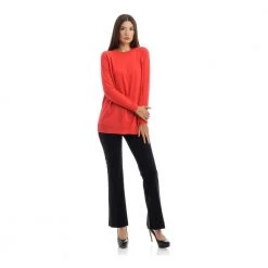 Drumohr Round-neck Knitwear Orange -Dame-strikkegensere Salg unnamed file 4863