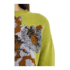 Manila Grace Round-neck Knitwear Green -Dame-strikkegensere Salg unnamed file 4878