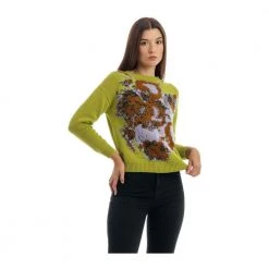 Manila Grace Round-neck Knitwear Green -Dame-strikkegensere Salg unnamed file 4879