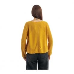 Manila Grace Round-neck Knitwear Yellow -Dame-strikkegensere Salg unnamed file 4891