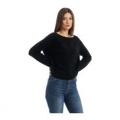 Manila Grace Round-neck Knitwear Black -Dame-strikkegensere Salg unnamed file 4915