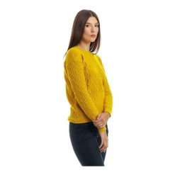Drumohr Round-neck Knitwear Yellow -Dame-strikkegensere Salg unnamed file 4925