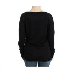 Costume National Striped V-neck Sweater Black -Dame-strikkegensere Salg unnamed file 4967