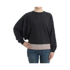 Costume National Knitted Batwing Sweater Gray