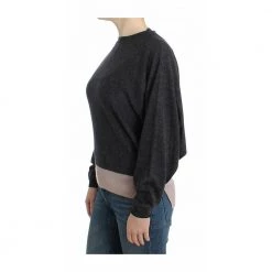 Costume National Knitted Batwing Sweater Gray -Dame-strikkegensere Salg unnamed file 4991