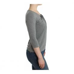 Roberto Cavalli 3/4 Sleeves Jumper Top Gray -Dame-strikkegensere Salg unnamed file 5008