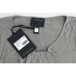 Roberto Cavalli 3/4 Sleeves Jumper Top Gray -Dame-strikkegensere Salg unnamed file 5010