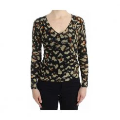 Roberto Cavalli V-neck Sweater Beige -Dame-strikkegensere Salg unnamed file 5046