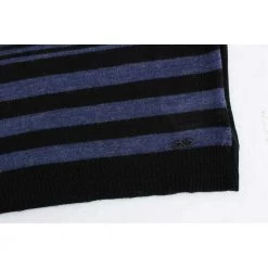 Costume National Striped V-neck Sweater Black -Dame-strikkegensere Salg unnamed file 5061