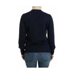 Costume National V-neck Sweater Blue -Dame-strikkegensere Salg unnamed file 5080
