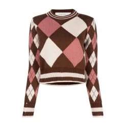 Golden Goose Round-neck Knitwear Brown -Dame-strikkegensere Salg unnamed file 5114