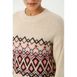 Part Two Round-neck Knitwear Beige -Dame-strikkegensere Salg unnamed file 5141