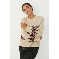 Part Two Round-neck Knitwear Beige -Dame-strikkegensere Salg unnamed file 5142