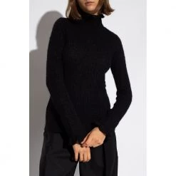 Salvatore Ferragamo Mohair Sweater Black -Dame-strikkegensere Salg unnamed file 5146