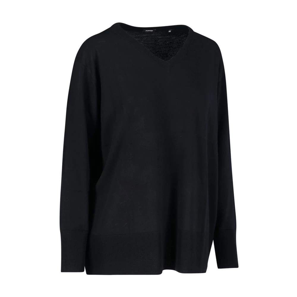 Aspesi V-neck Knitwear Black 4 Aspesi V-neck Knitwear Black - Bilde 4