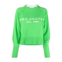 Philosophy Di Lorenzo Serafini Sweater Green -Dame-strikkegensere Salg unnamed file 5211