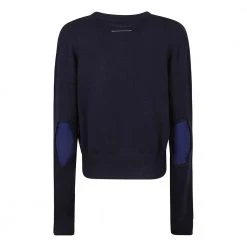 MM6 Maison Margiela Sweater Blue -Dame-strikkegensere Salg unnamed file 5262