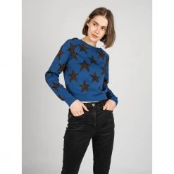 Patrizia Pepe Sweater Blue -Dame-strikkegensere Salg unnamed file 5269