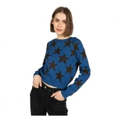 Patrizia Pepe Sweater Blue -Dame-strikkegensere Salg unnamed file 5271