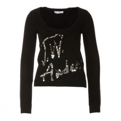 JW Anderson Round-neck Knitwear Black 6 JW Anderson Round-neck Knitwear Black -Dame-strikkegensere Salg unnamed file 5276