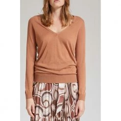 MALIPARMI Genser Brown -Dame-strikkegensere Salg unnamed file 5307