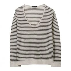 Luisa Cerano Striped Sweater Gray