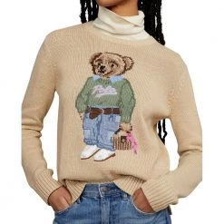 Polo Ralph Lauren New Orleans Polo Bear Sweater Beige
