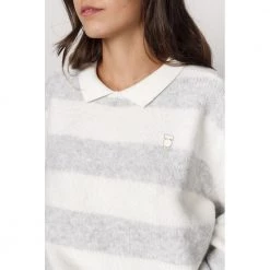 10Days Round-neck Knitwear White -Dame-strikkegensere Salg unnamed file 5455