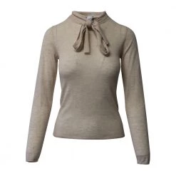 Iris Sweater Beige -Dame-strikkegensere Salg unnamed file 5543