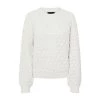 Pieces Round-neck Knitwear White