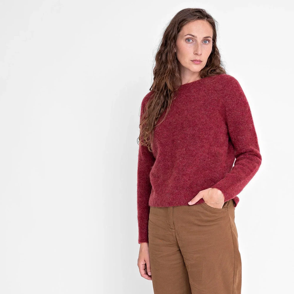 Rød Johnny Love Alicia Mohair Sweater Gensere Og Cardigans Red 2 Rød Johnny Love Alicia Mohair Sweater Gensere Og Cardigans Red - Bilde 2