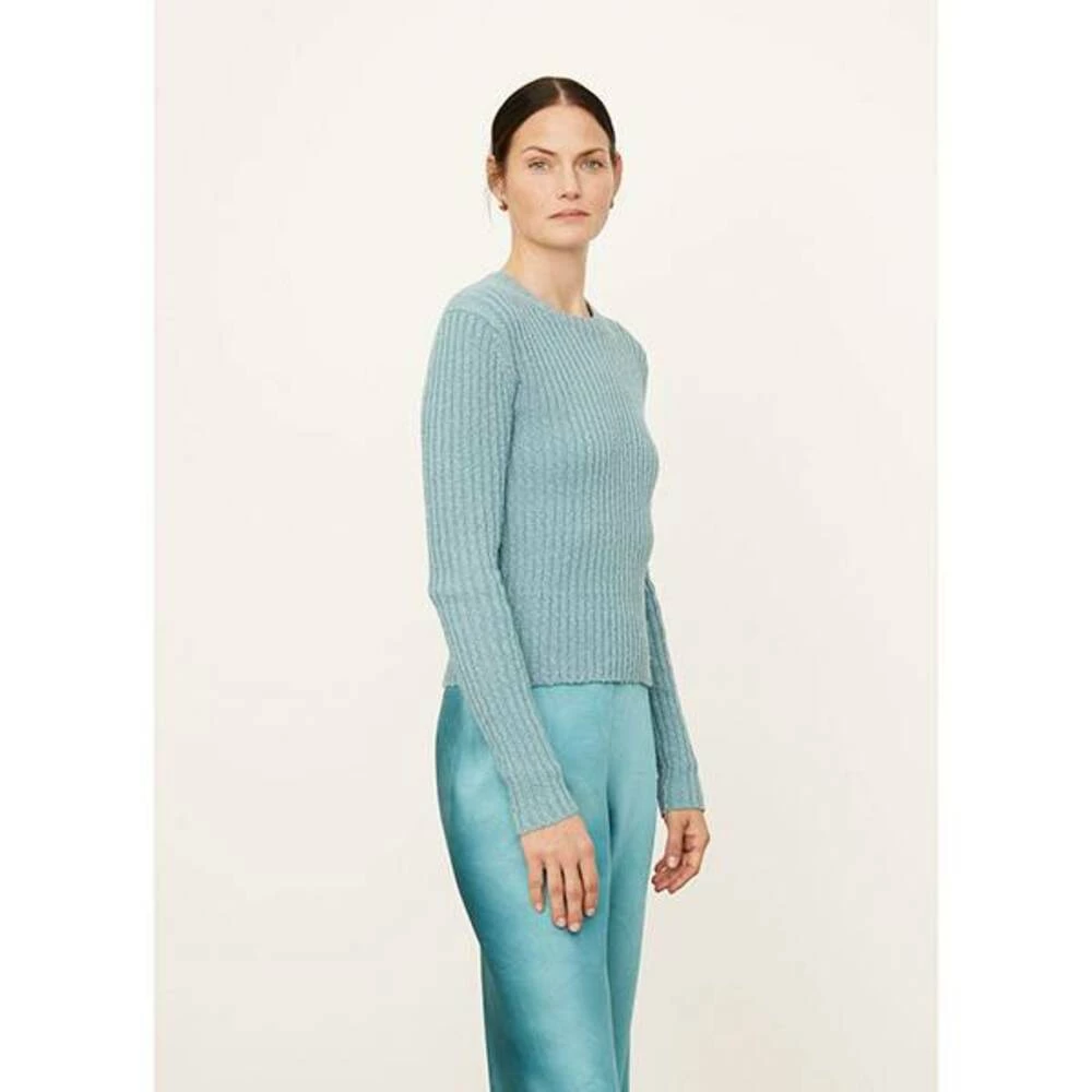 Vince Textured Rib Crew Gensere Blue 4 Vince Textured Rib Crew Gensere Blue - Bilde 4