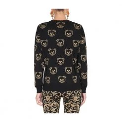 Moschino Round-neck Knitwear Black -Dame-strikkegensere Salg unnamed file 566