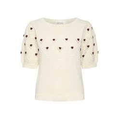 Karen By Simonsen Round-neck Knitwear Beige -Dame-strikkegensere Salg unnamed file 6