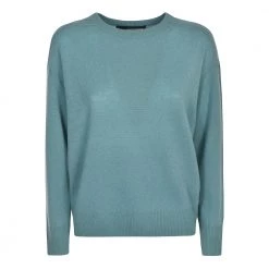 360Cashmere Sweater Blue -Dame-strikkegensere Salg unnamed file 614