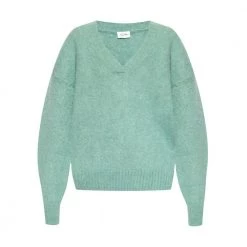 American Vintage Relaxed-fitting Sweater Green -Dame-strikkegensere Salg unnamed file 619