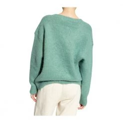 American Vintage Relaxed-fitting Sweater Green -Dame-strikkegensere Salg unnamed file 620