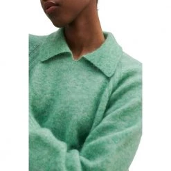 Second Female Knit Collar Sweater Green -Dame-strikkegensere Salg unnamed file 636