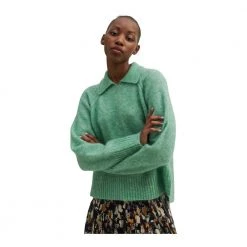 Second Female Knit Collar Sweater Green -Dame-strikkegensere Salg unnamed file 639