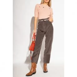 See By Chloé Short-sleeved Sweater Pink -Dame-strikkegensere Salg unnamed file 68