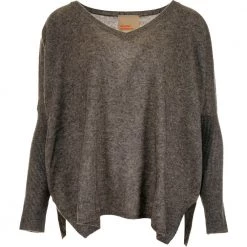 Absolut Cashmere V-Neck Poncho Brown