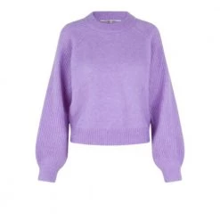 Lilla Second Female Brookline Knit O-Neck Knit Purple -Dame-strikkegensere Salg unnamed file 714