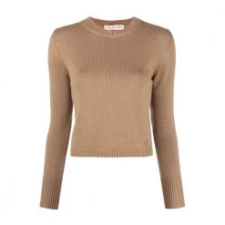 Valentino Cashmere Knit Sweater Brown -Dame-strikkegensere Salg unnamed file 717