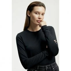 Sort Gestuz Sort Sividagz Wool Tee Topp Black -Dame-strikkegensere Salg unnamed file 741