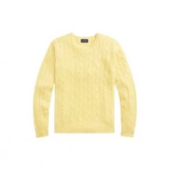 Polo Ralph Lauren Rpl Class Cable Overdeler Knitwear Yellow -Dame-strikkegensere Salg unnamed file 761
