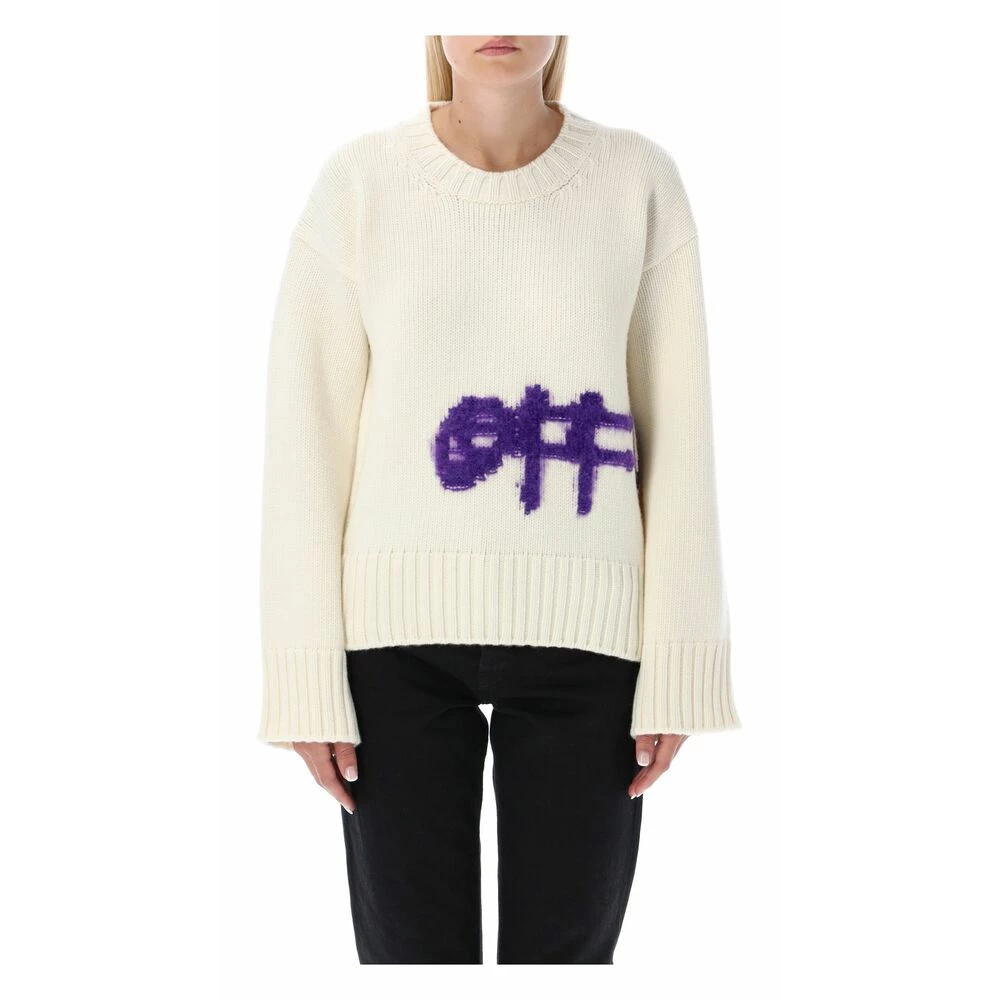Off White Knitwear OWHE086F22KNI001 Beige 2 Off White Knitwear OWHE086F22KNI001 Beige - Bilde 2