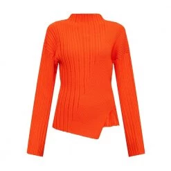 Aeron Rhone Asymmetrical Sweater Orange -Dame-strikkegensere Salg unnamed file 792
